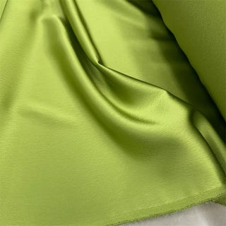 Yardblox Exclusive Made in Japan Luxury Designer Solid Green Non-Stretch Triacetate Polyester Blended Satin DS12424 - Yardblox Fabrics