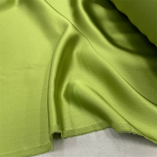 Yardblox Exclusive Made in Japan Luxury Designer Solid Green Non-Stretch Triacetate Polyester Blended Satin DS12424