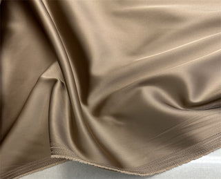 Yardblox Exclusive Made in Japan Luxury Designer Solid Bronze Non-Stretch Triacetate Polyester Blended Satin DS12427 - Yardblox Fabrics