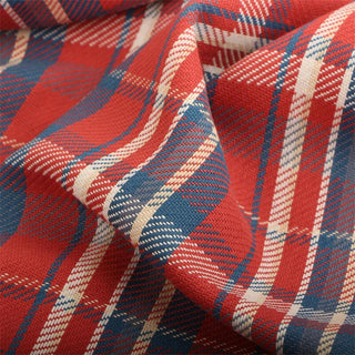 Yardblox Exclusive Made in Japan Fashion Designer Plaid/Checkered Red/Multi Color Non-Stretch Cotton Twill DS13403 - Yardblox Fabrics