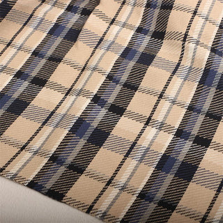 Yardblox Exclusive Made in Japan Fashion Designer Plaid/Checkered Khaki/Multi Color Non-Stretch Cotton Twill DS13404