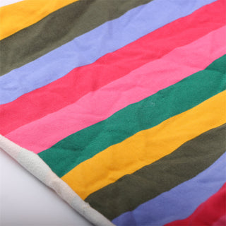 Yardblox Exclusive Made in Japan Fashion Designer Stripes Rainbow Stretch Cotton French Terry DS13408