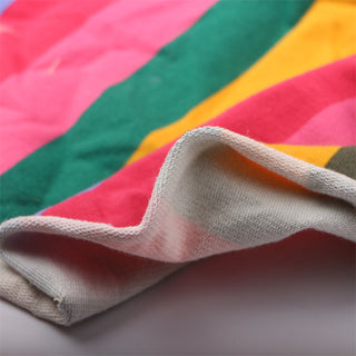 Yardblox Exclusive Made in Japan Fashion Designer Stripes Rainbow Stretch Cotton French Terry DS13408