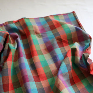 Yardblox Exclusive Made in Korea Fashion Designer Plaid/Checkered Multi Color Non-Stretch Cotton Plain Woven DS16413