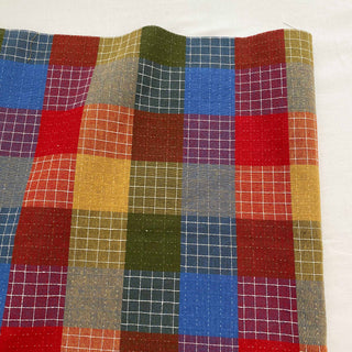 Yardblox Exclusive Made in Korea Fashion Designer Plaid/Checkered Multi Color Non-Stretch Cotton Plain Woven DS16415