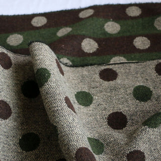 Yardblox Exclusive Made in Korea Fashion Designer Dot/Polka Dot Green/Multi Color Non-Stretch Wool Polyester Blended Jacquard  DS16431