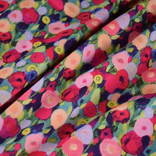 Yardblox Exclusive Made in Korea Fashion Designer Floral Multi Color Non-Stretch Cotton Poplin DS22405 - Yardblox Fabrics