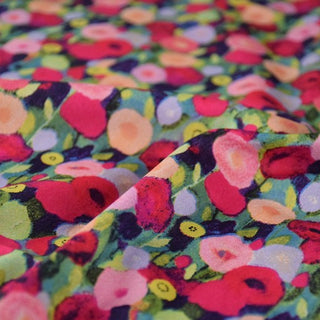 Yardblox Exclusive Made in Korea Fashion Designer Floral Multi Color Non-Stretch Cotton Poplin DS22405 - Yardblox Fabrics